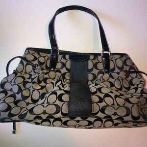 BLACK coach two pocket purse.